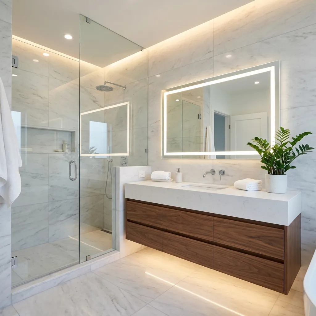 Bagno dopo la ristrutturazione - risultato finale moderno