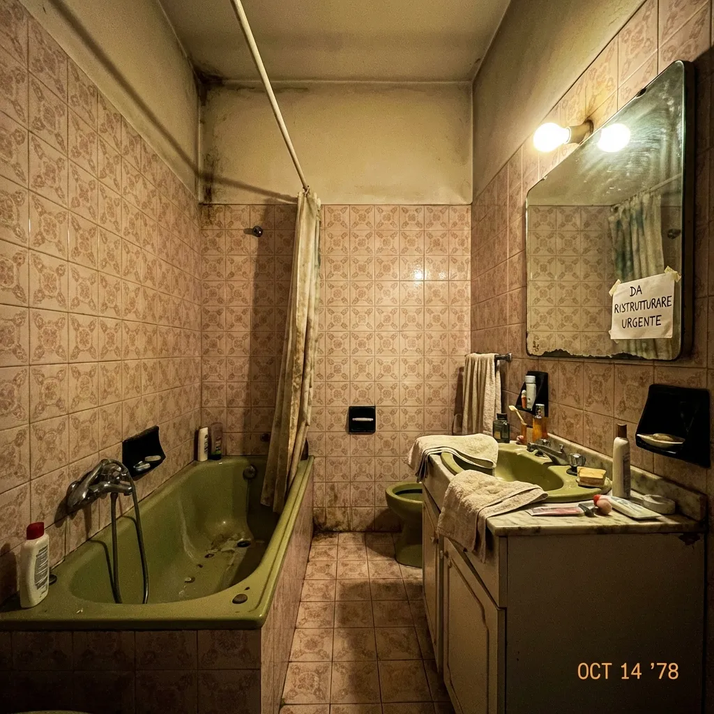 Bagno prima della ristrutturazione - stato di partenza