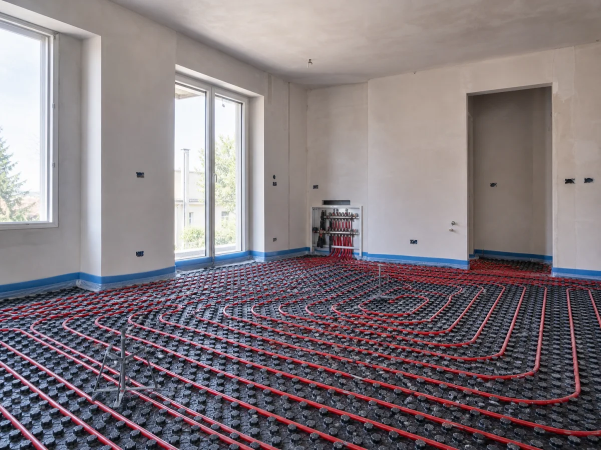 Installazione di riscaldamento a pavimento durante la ristrutturazione di un appartamento a Milano